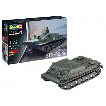 KIT PARA MONTAR REVELL TANQUE DE GUERRA BTR-50PK 1/72 136 PEÇAS REV 03313